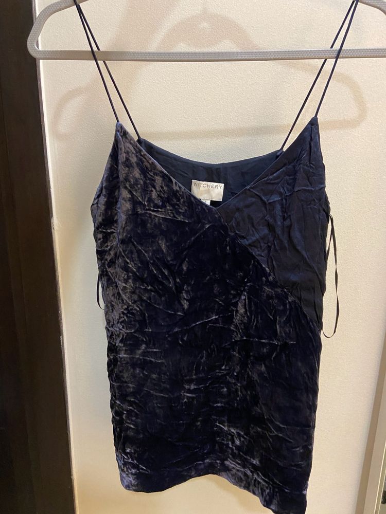 Y2k Velvet Strappy Top