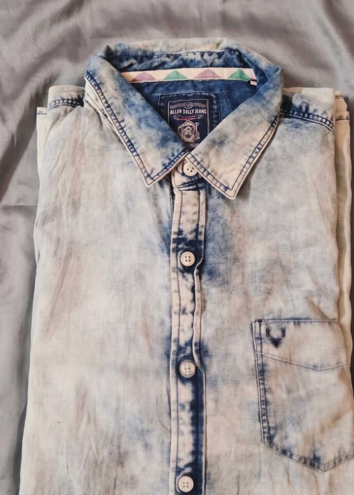 Allen Solly Acid Wash Denim Shirt