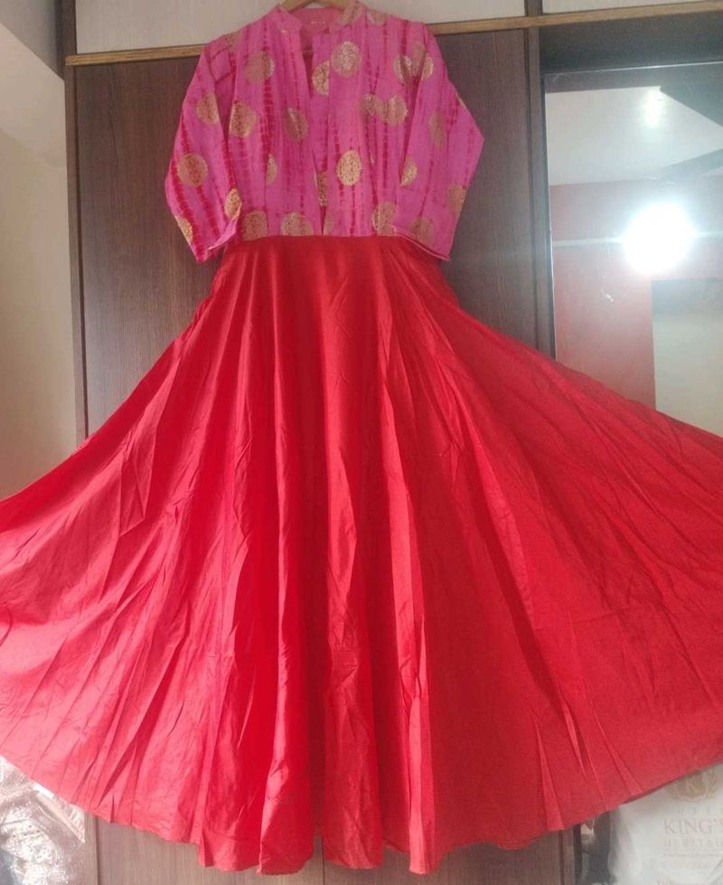 Red &amp; Pink Ethnic Dress