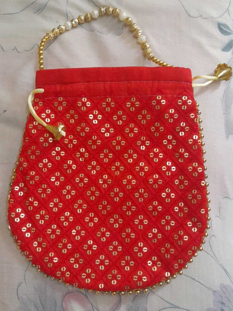 Stunning Red Potli Bag