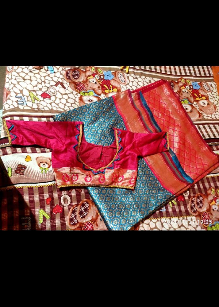 Banarsi Silk Saree with Blouse Piece