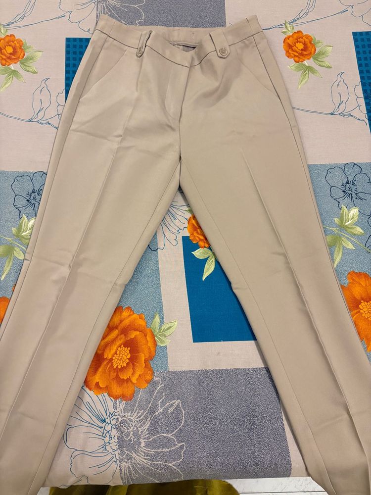 Women Beige Trousers Vero Moda Comfy Business Pant