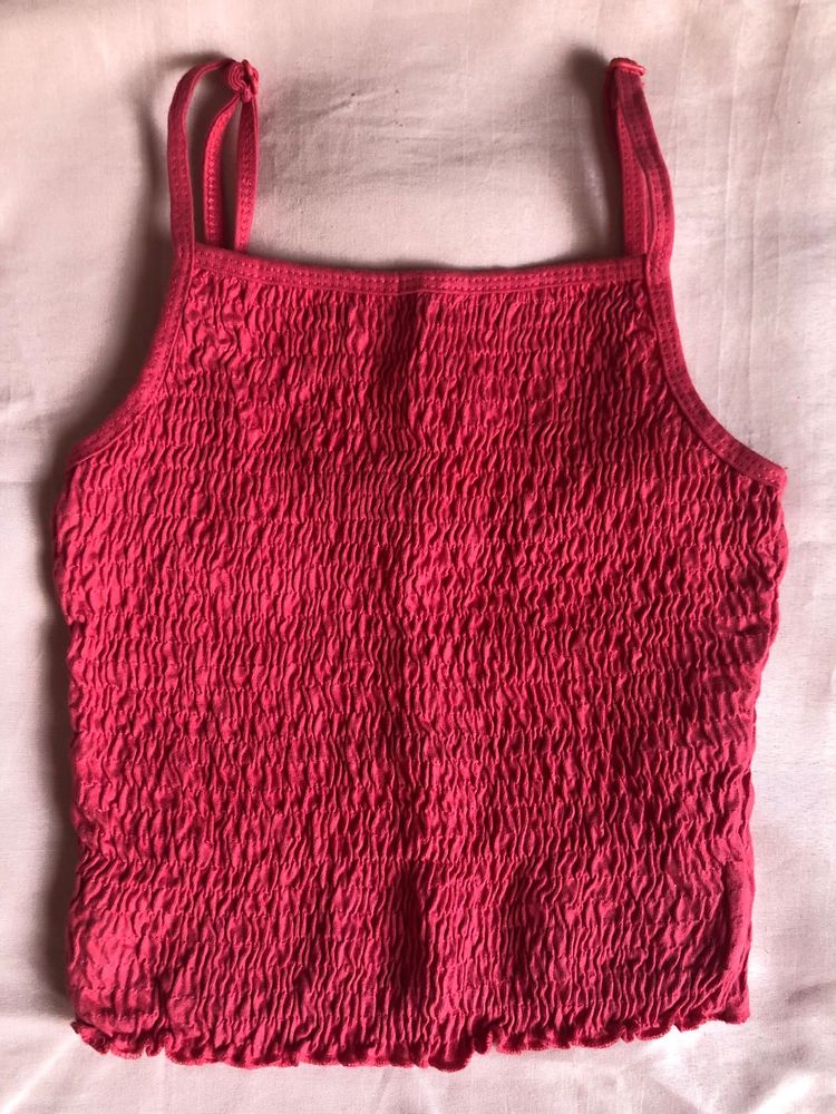 NUON westside Pink-Red Spaghetti-Tank Top