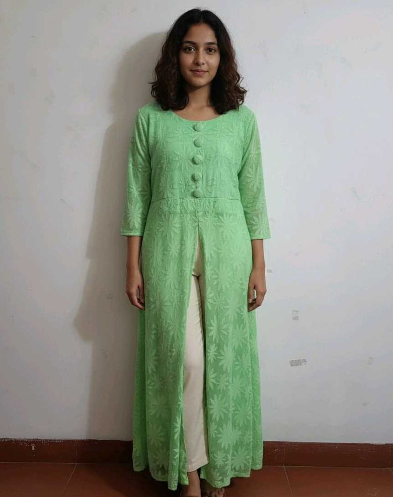 Green Flora long top
