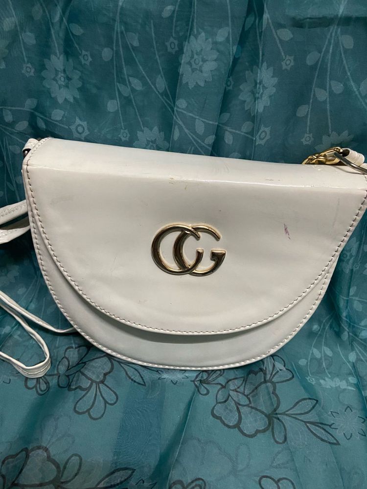 Stylish White Crossbody Bag
