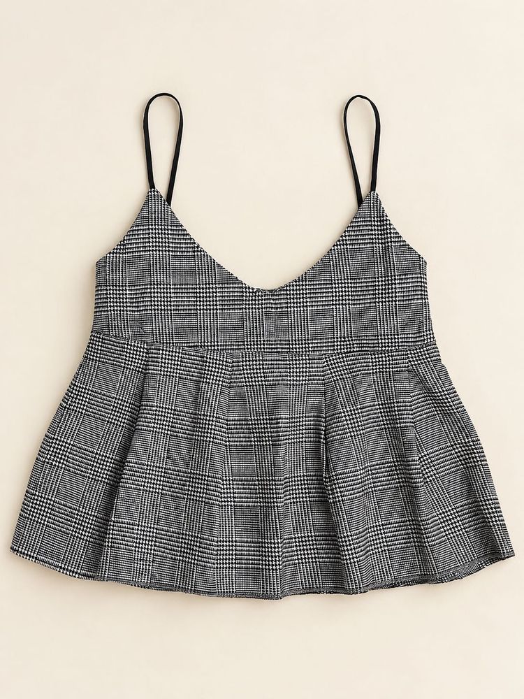 Plaid Camisole Top