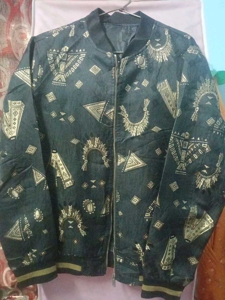 Unique thread workedJacket with Tribal Print