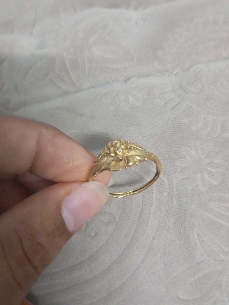 22k gold ring and 925 pure silver chain