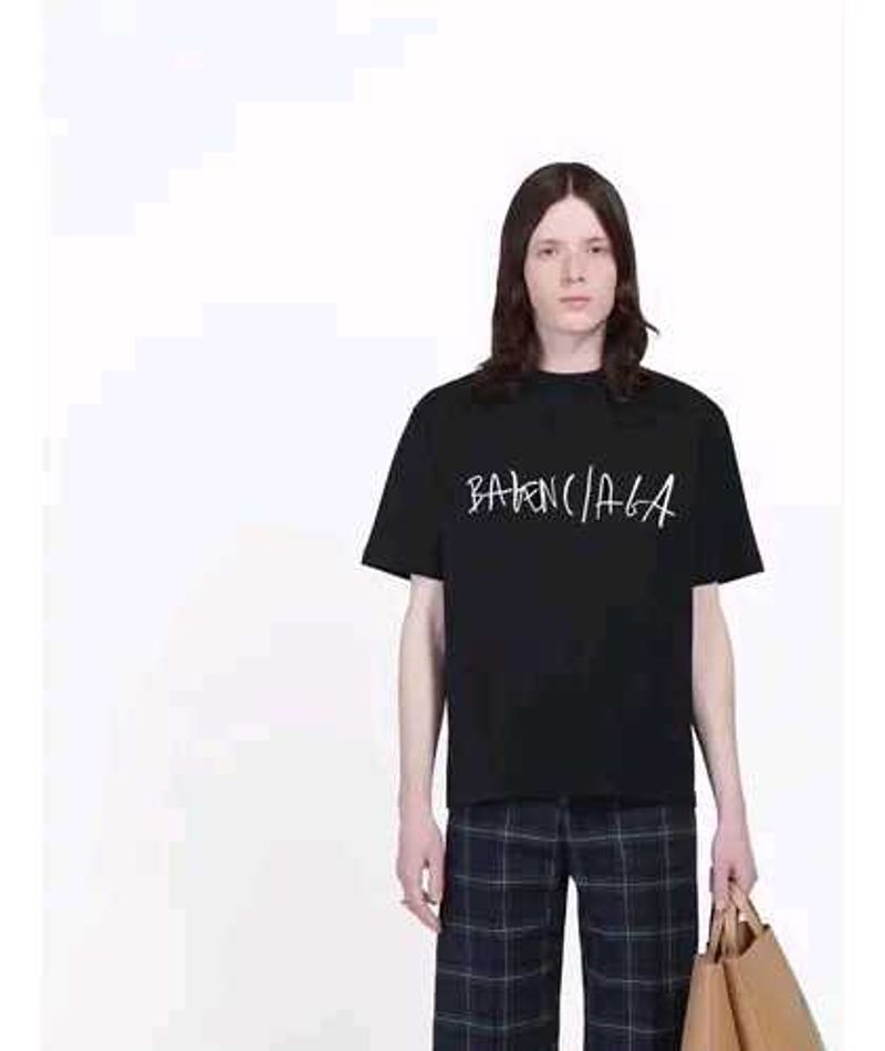 Black Balenciaga Logo T-Shirt