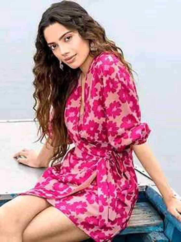 Chic Floral Wrap Dress