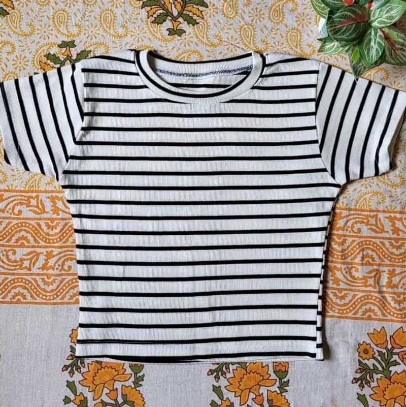 Striped Cropped T-Shirt