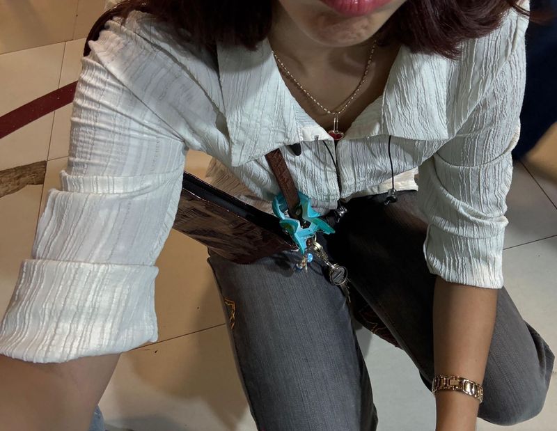 Chic Textured White Button-Up Top