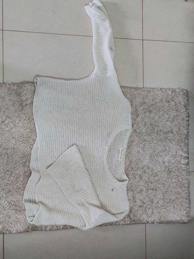 Chic White Knit coverup