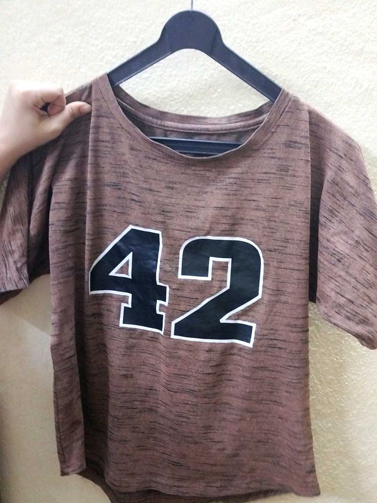 Brown crop top