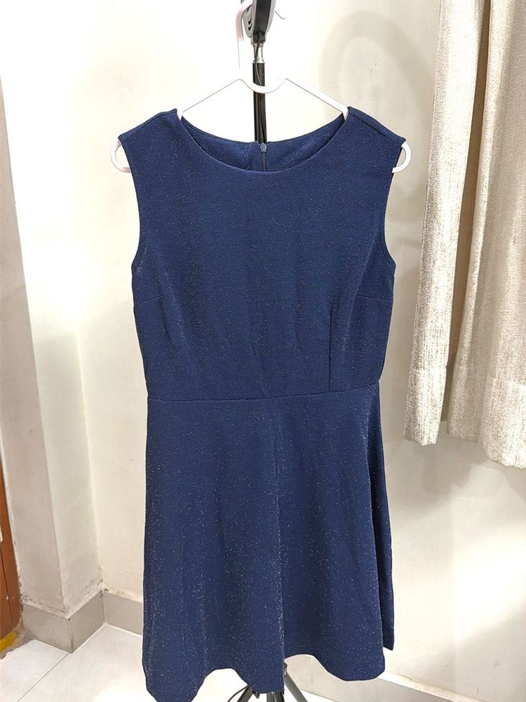 Sparkly Navy Blue Sleeveless Dress