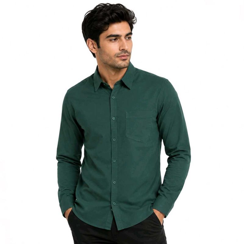 Classic Green Long-Sleeve Shirt