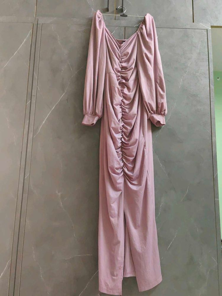 Elegant Ruched Midi Dress