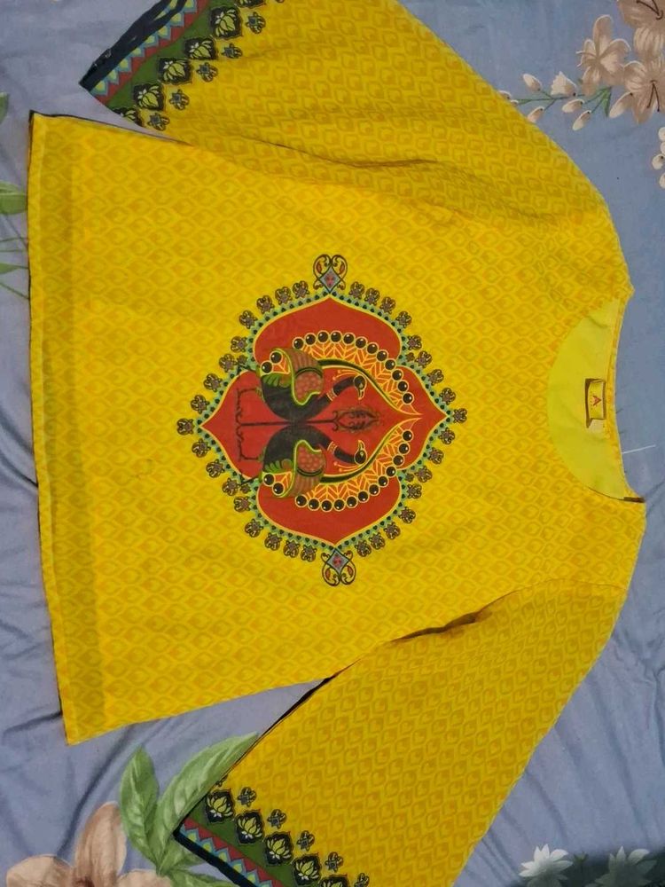 Yellow Printed Top