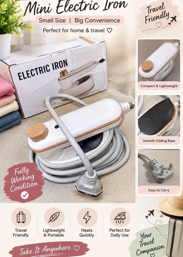 Mini Electric Iron for Home &amp; Travel