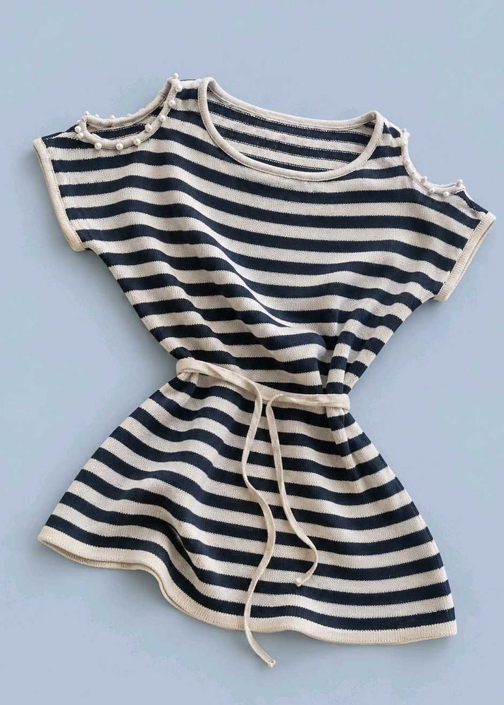 BLACK AND BEIGE STRIPED NET TEXTURE WAIST-TIE