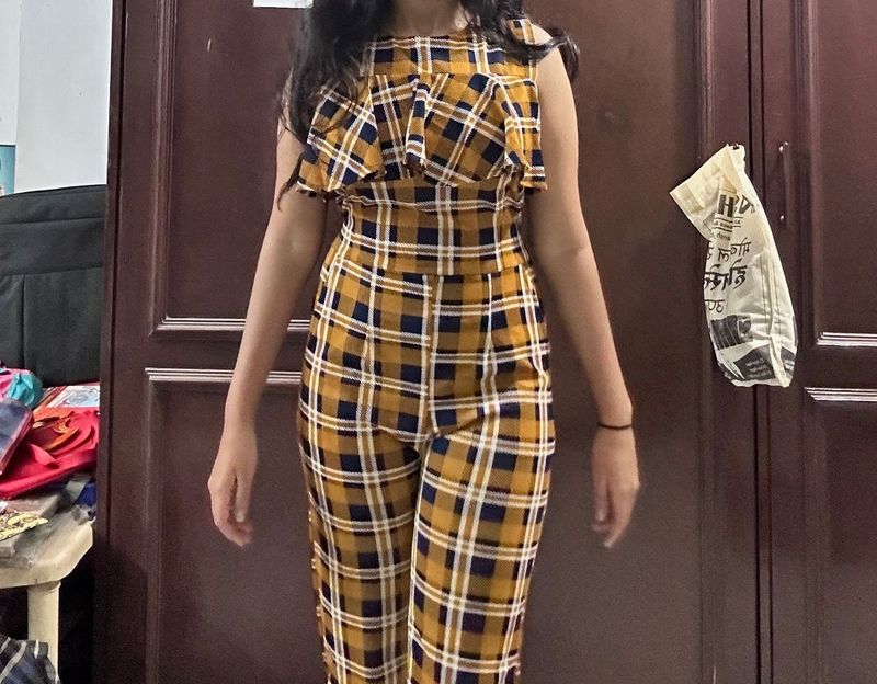 Stylish Plaid Jumpsuit