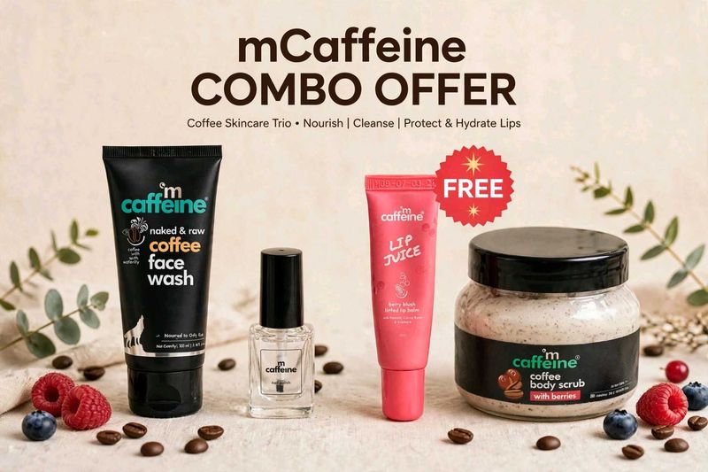 combo offer mCaffeine Coffee Body Scrub with Berri
