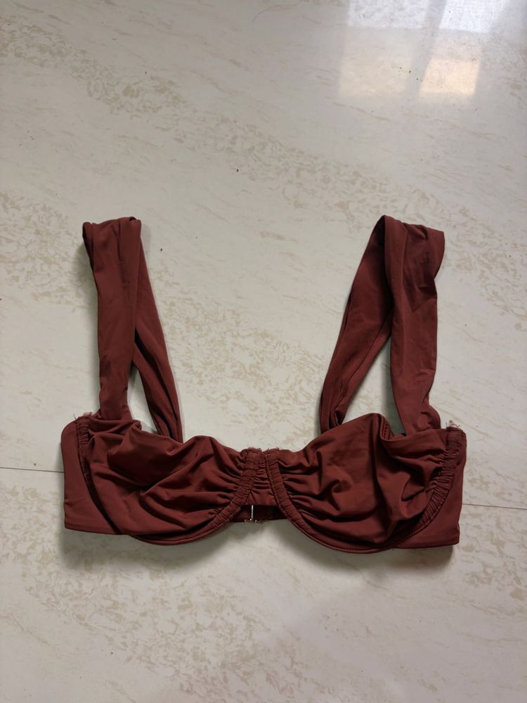 Chic Brown Bikini Top