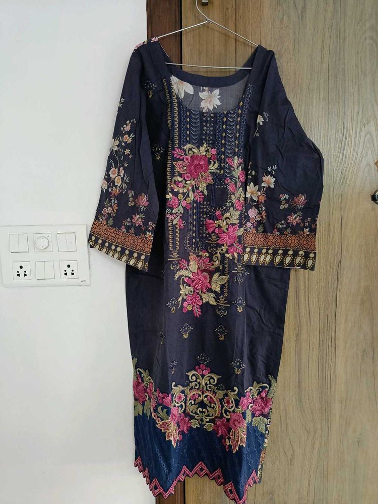 Dark Blue 2 Piece Kurta And Pant