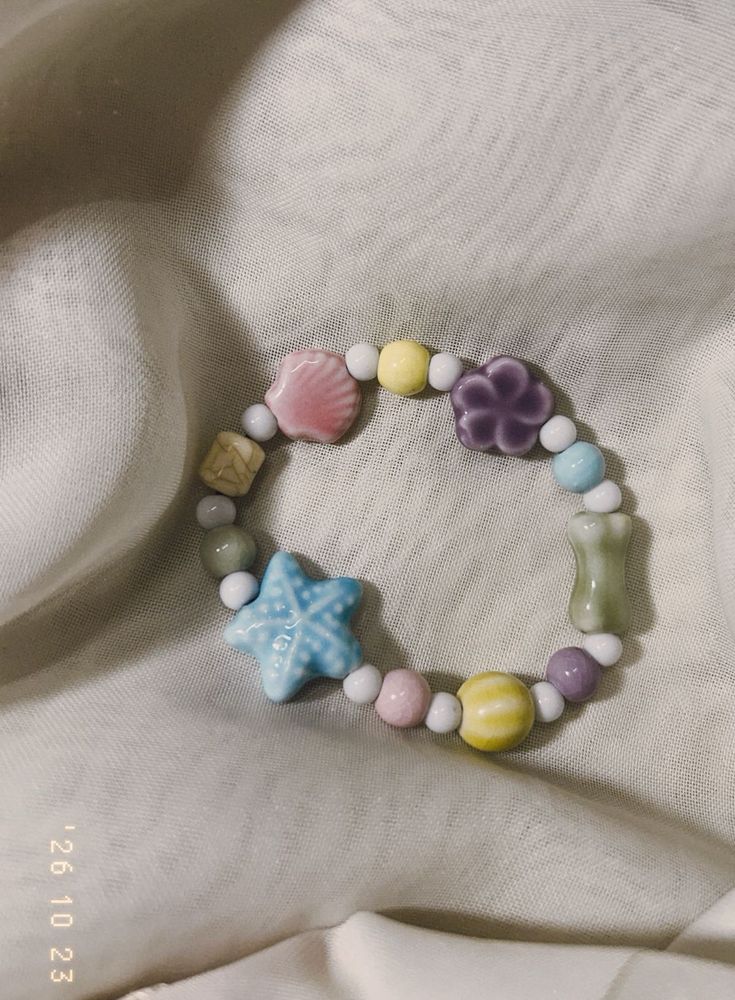 Cute Beaded Bracelet with Charms