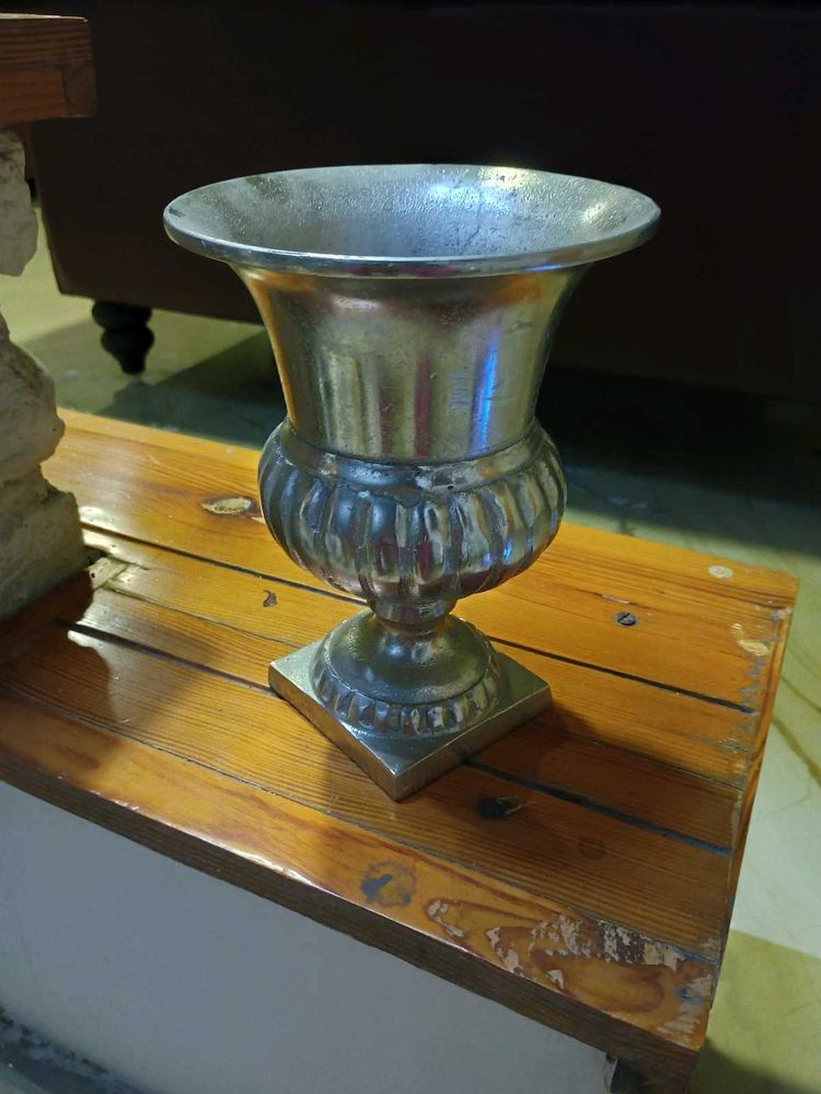 Silver Metal Vase