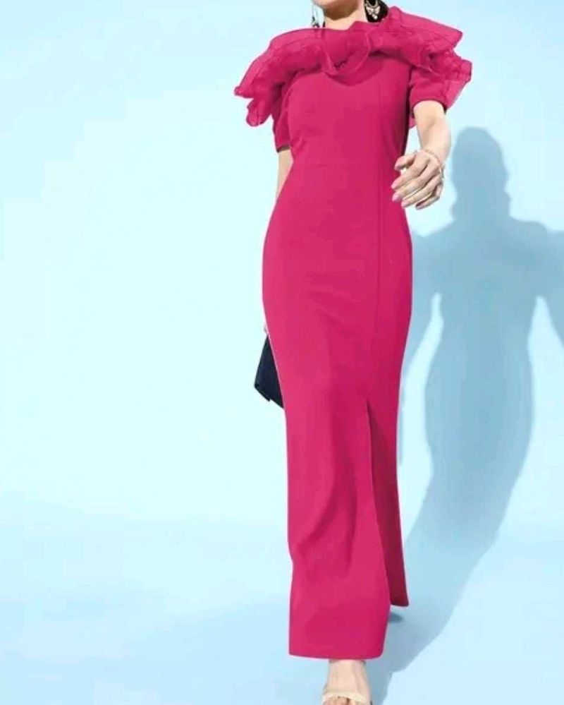 Elegant Pink Maxi Gown