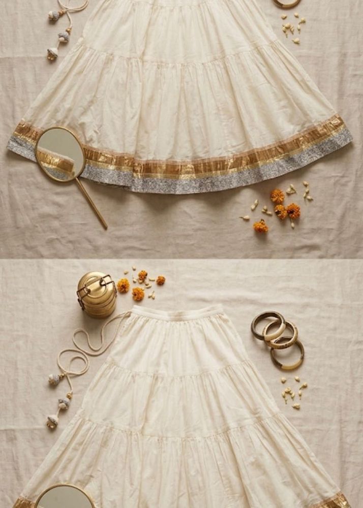 Fix price cream and golden skirt