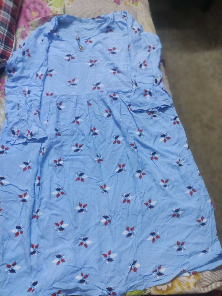Stylish Sky Blue Frock