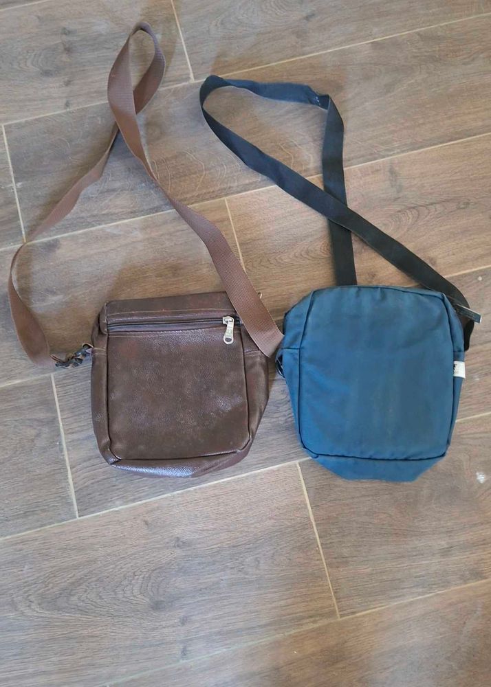 Combo Crossbody Bags - Brown &amp; Blue