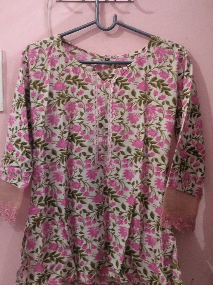 Floral Print Kurta