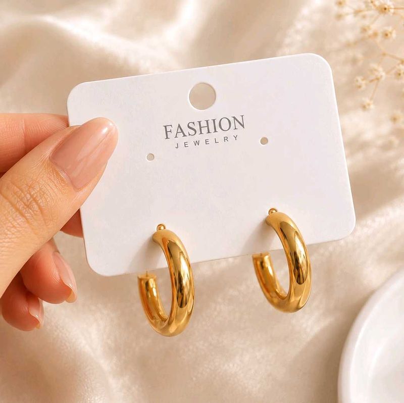Gold Tone Hoop Earrings