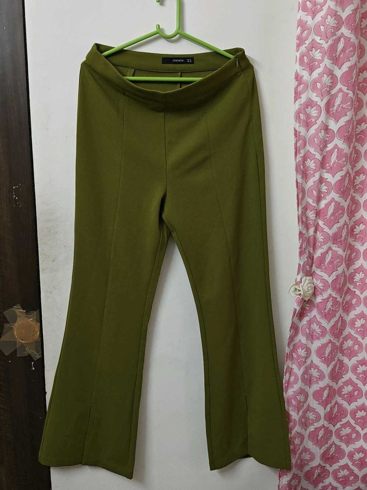 Olive Green Flared Pants