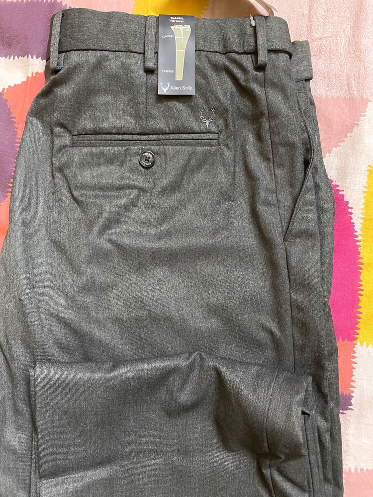36 Size - Allen Solly Grey Pants