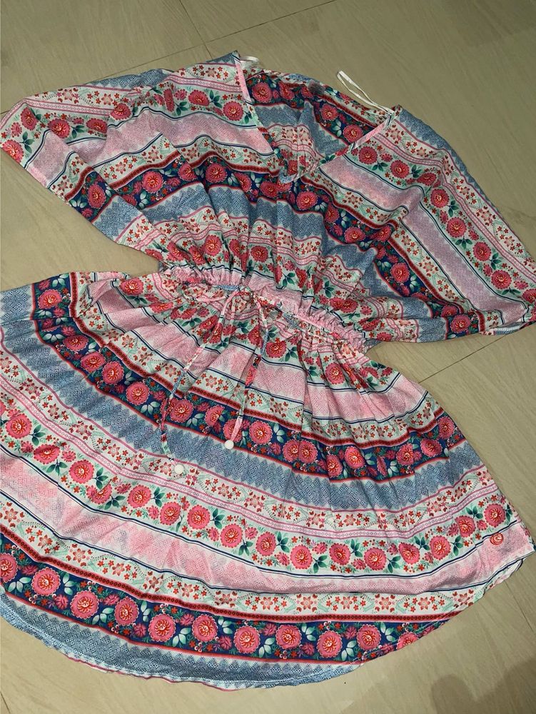 Bohemian Floral Print Maxi Dress