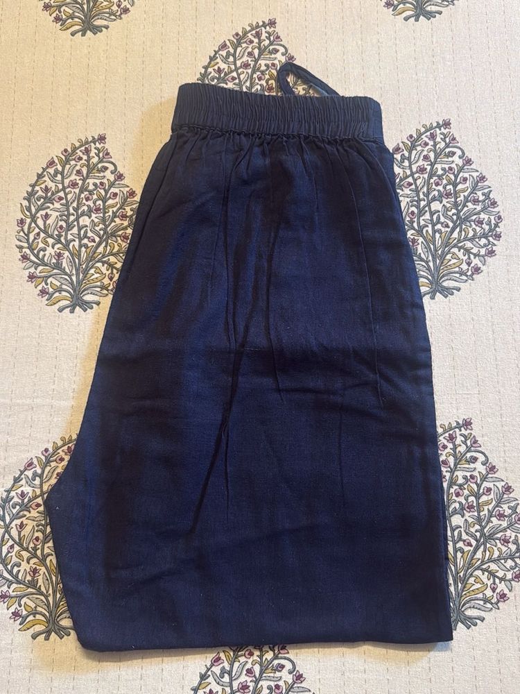 Comfortable Dark Blue Palazzo Pants