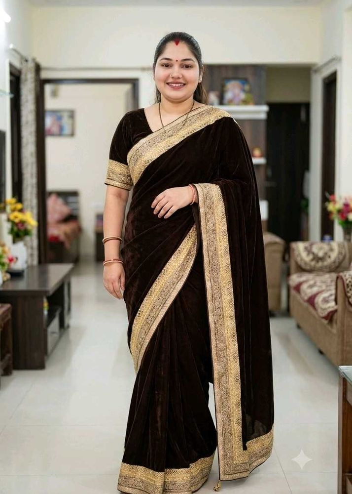 Elegant Brown Saree