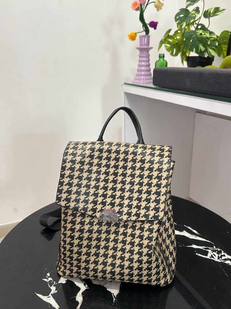 Houndstooth Backpack