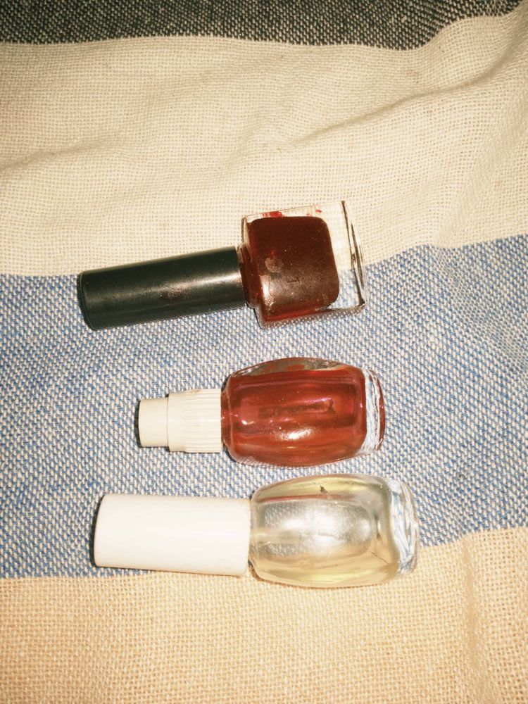Assorted Nail Polish Collection empty and dried up
