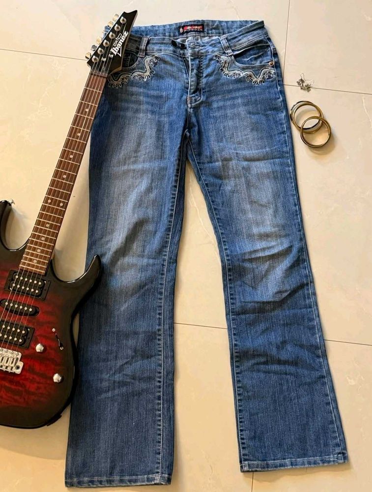 2000's y2k low waisted bootcut jeans grunge