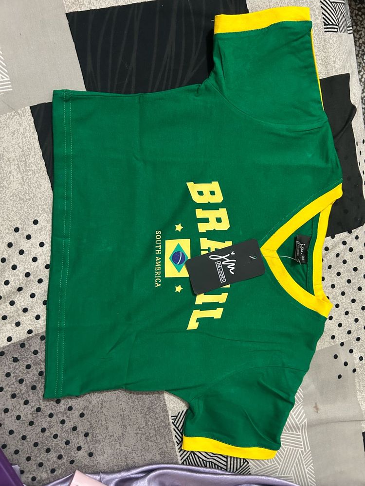 Brazil Themed Green T-Shirt