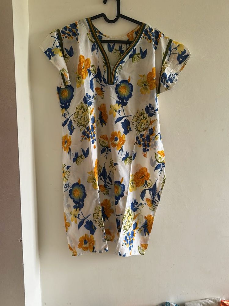 Floral Print Kurta