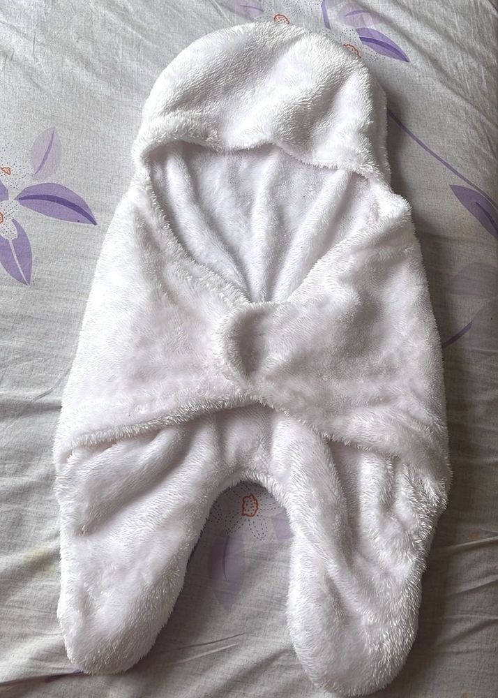 Cozy White Baby Swaddle