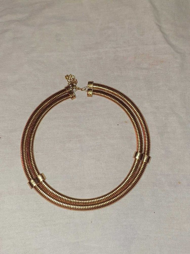 Gold Tone Choker Necklace