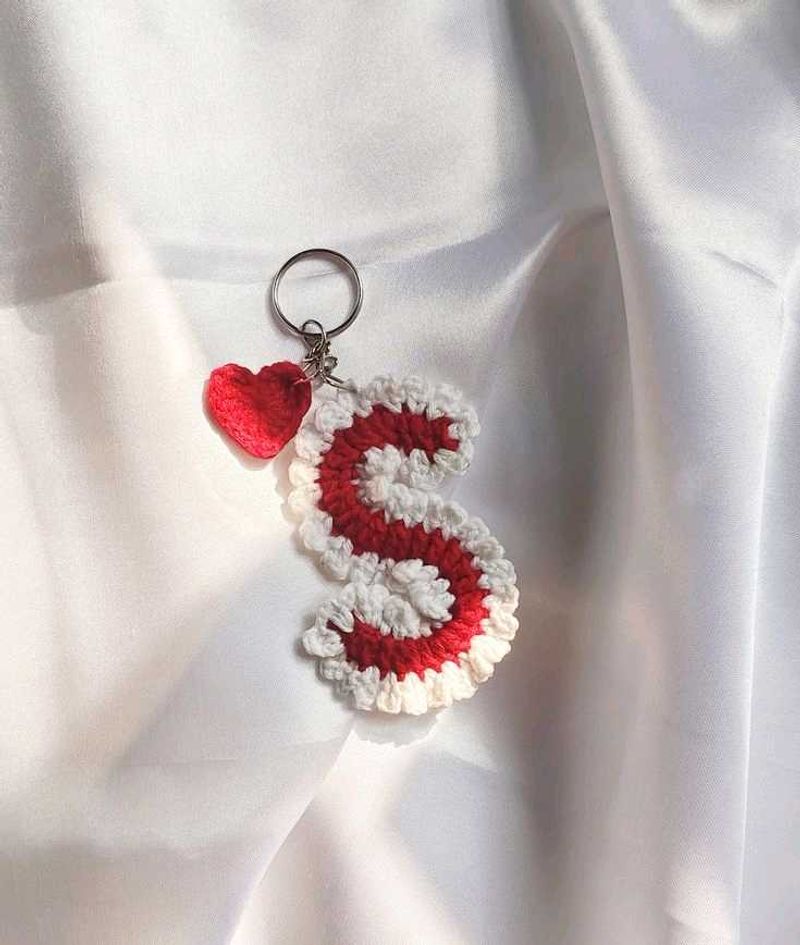 Crocheted Letters Keychain 😍