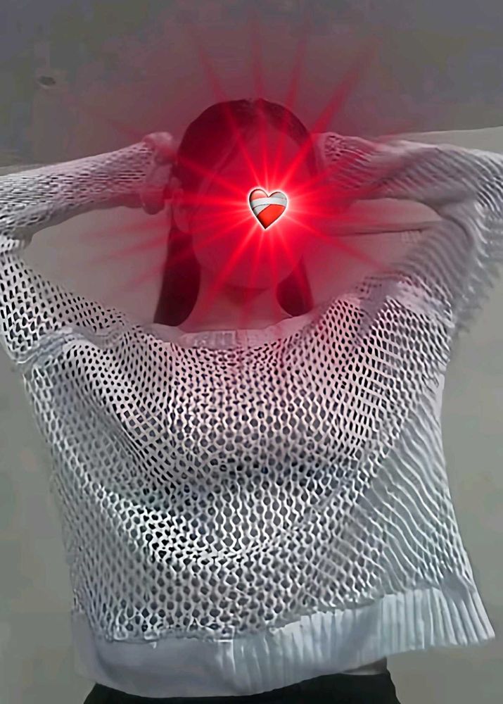 Stylish White Mesh Top